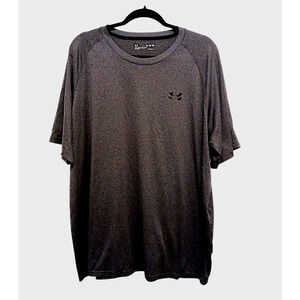 Under Armour Heat Gear Short Sleeve T-Shirt Mens Sz 2XL Dark Gray Athletic Loose